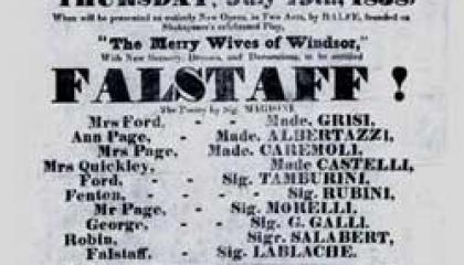 10 - Plagát k premiére opery "Falstaff" M. W. Balfea