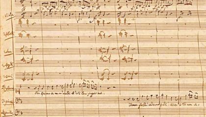 Rukopis partitúry - ária Donny Anny