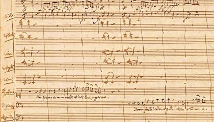 Rukopis partitúry - ária Donny Anny